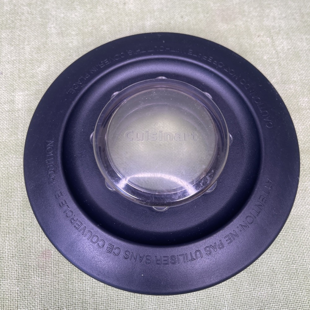 OEM Cuisinart Blender Lid Cover Top Insert Replacement 6 Cup Glass Jar Black